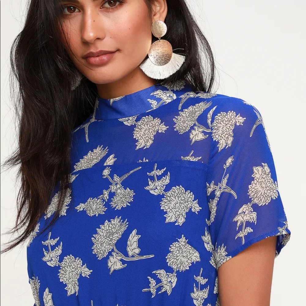 Lulus royal blue midi dress
